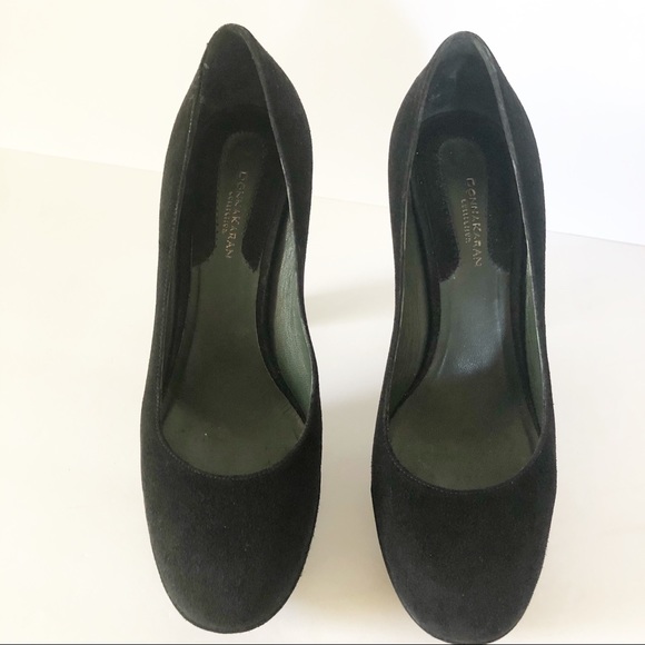 Donna Karan Collection Black Suede Platform Pumps - Picture 11 of 14